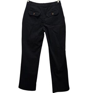 Crazy Horse Pants Women 6 Navy Straight Leg Stretch High Rise Trouser Pocket NWT